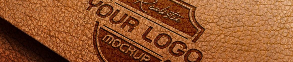 Stamping Leather Logo Mockup