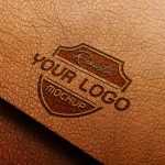 Stamping Leather Logo Mockup