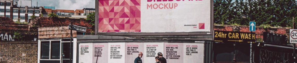 Street Billboard Mockup Street Billboard Mockup