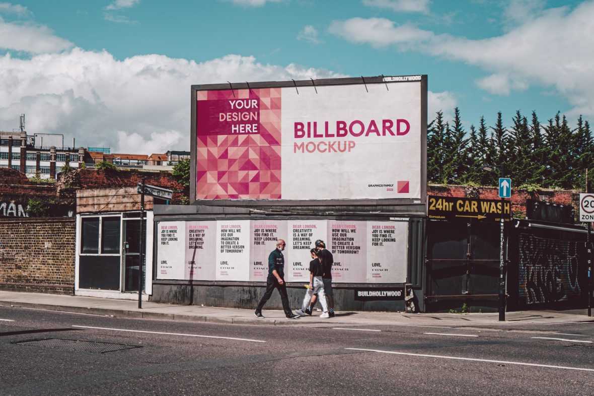 Street Billboard Mockup