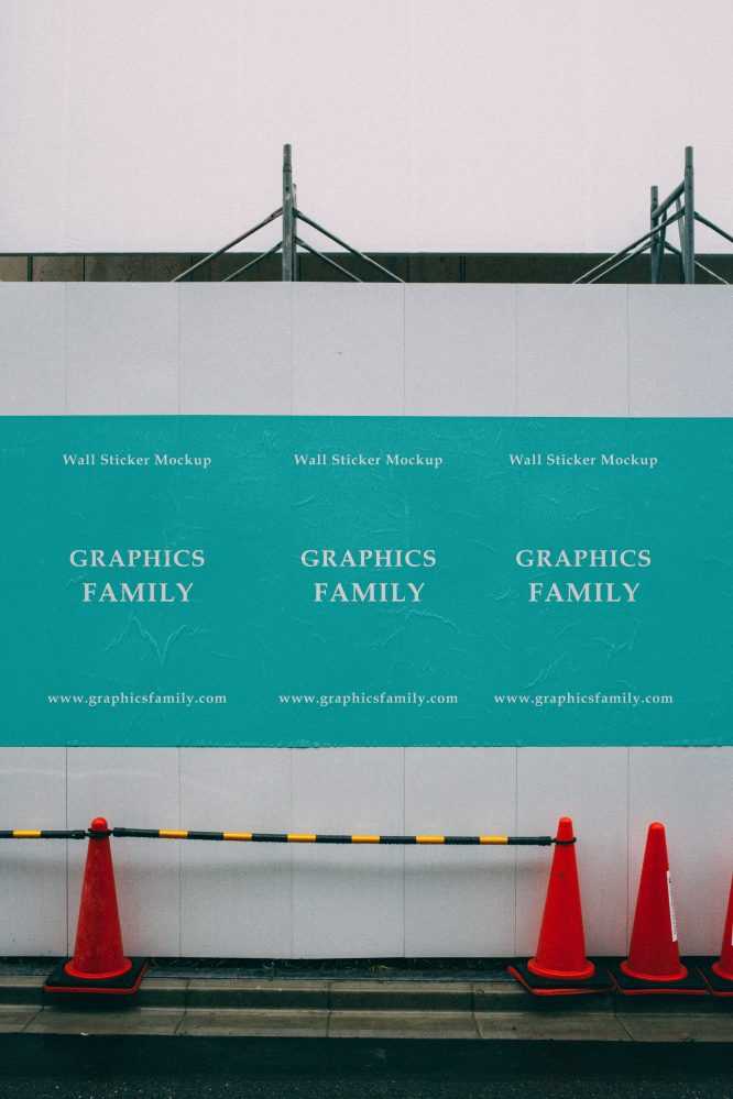 Street Wall Sticker Mockup