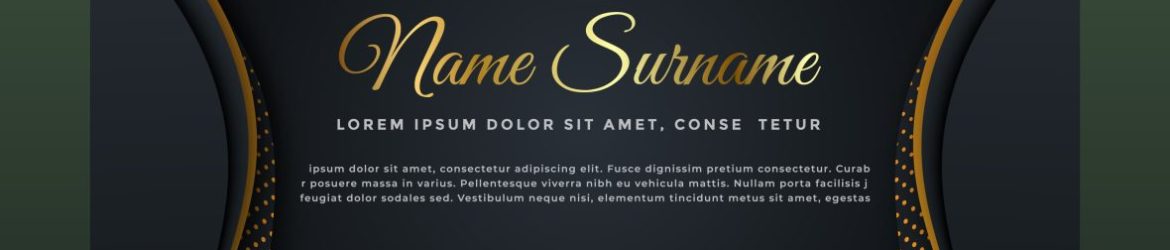 Stylish Dark Certificate Template with Golden Lines Design