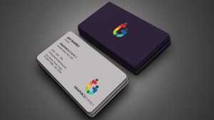 Stylish Magenta and White Elegant Business Card Design