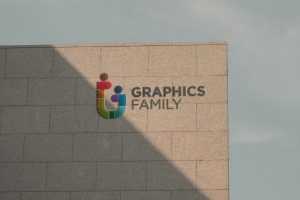 Sunset Wall 3D Logo Mockup