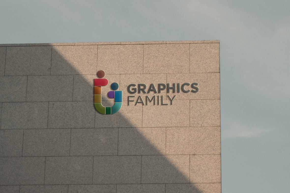 Sunset Wall 3D Logo Mockup