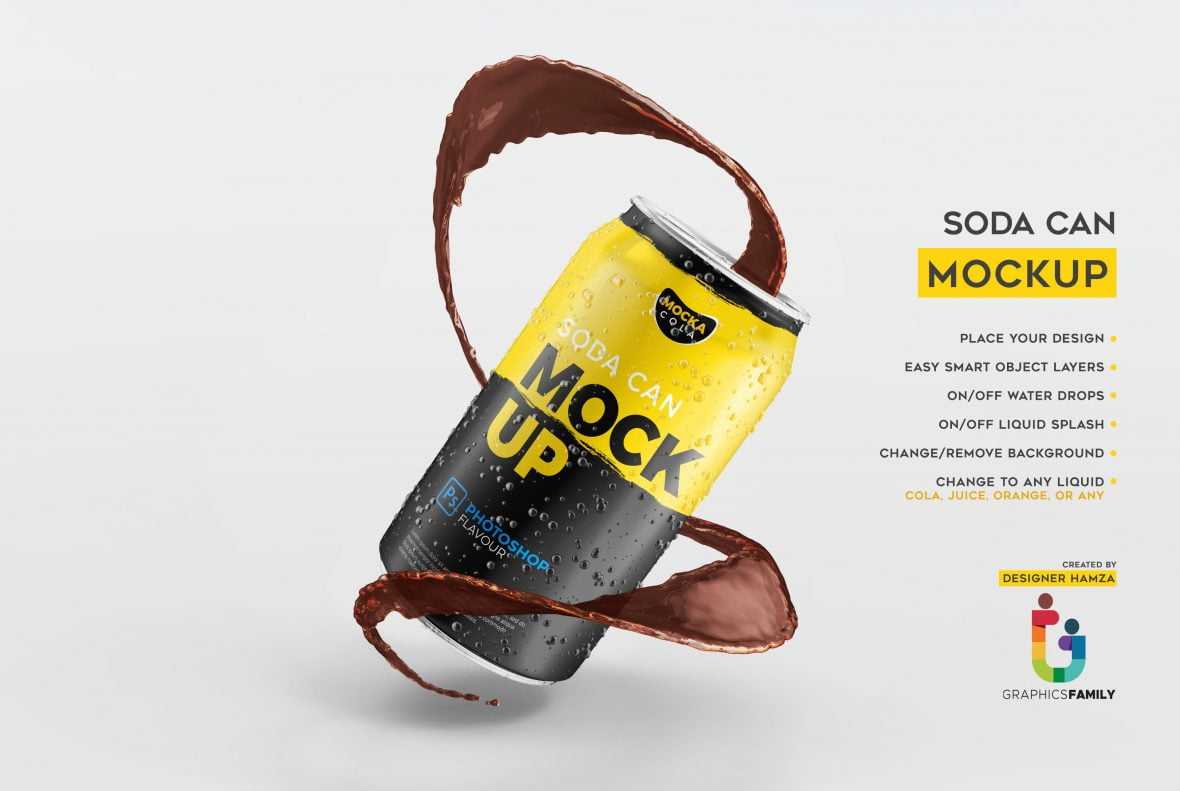 Sweaty Soda Can Photoshop Mockup