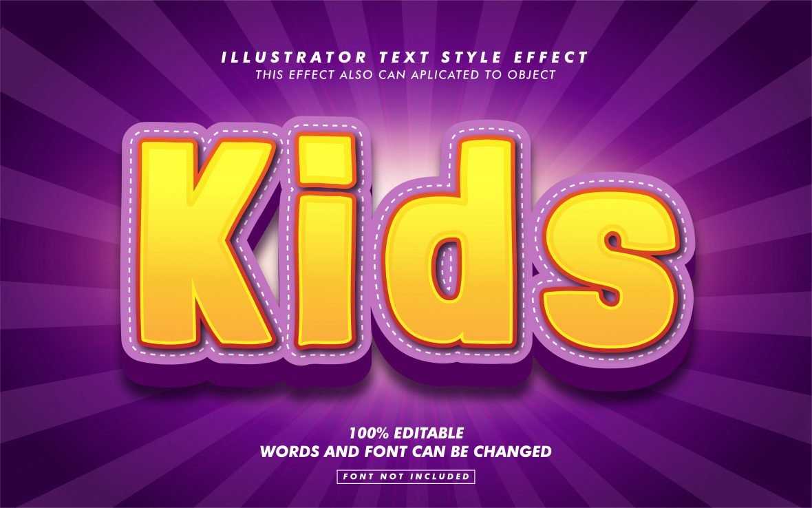 Sweet Kids Text Effect