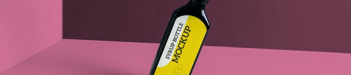 Syrup bottle Design Mockup Syrup bottle Design Mockup