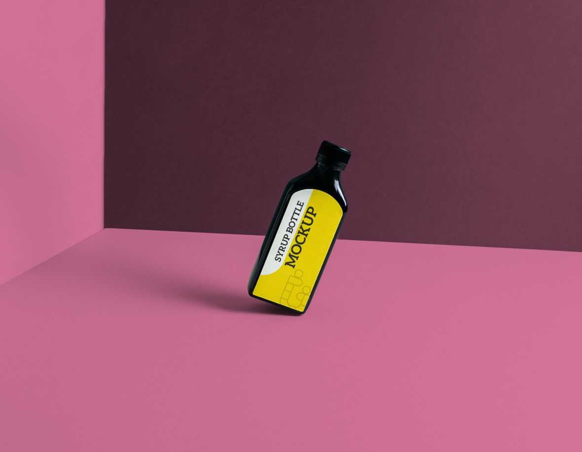 Syrup bottle Design Mockup