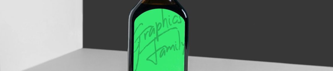 Syrup Bottle Label Mockup