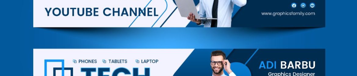 Tech Channel Art Design Template for YouTube Tech Channel Art Design Template for YouTube