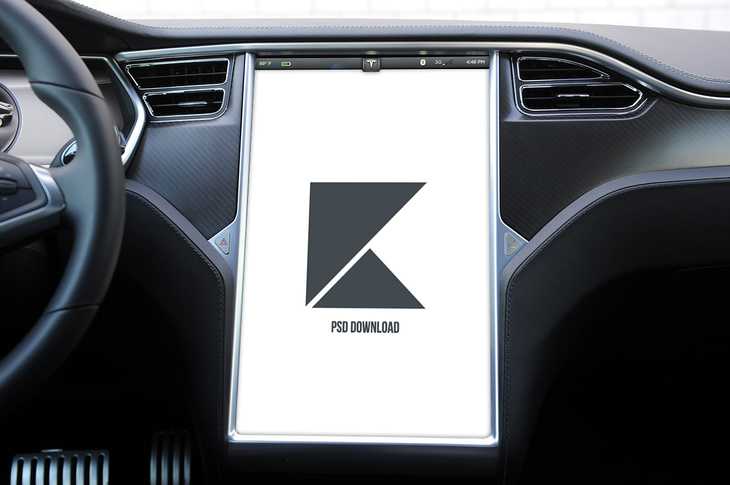 Tesla Model S Touchscreen Display Mockup