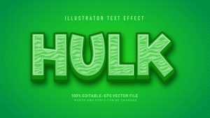 Textured Bold Green Text Effect