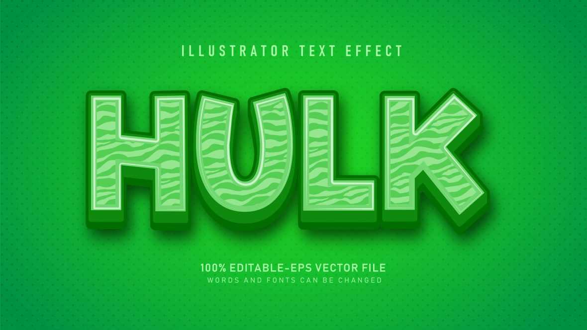 Textured Bold Green Text Effect
