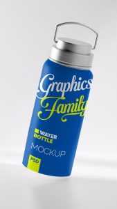 Thermal Water Bottle Design Mockup