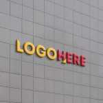 Tiles Wall 3D Logo Mockup - Download Grátis Tiles Wall 3D Logo Mockup