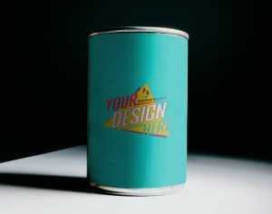Tin Can Design Mockup Download