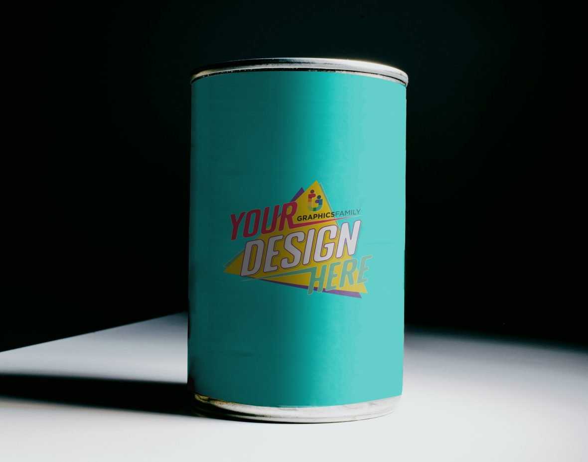 Tin Can Design Mockup Download