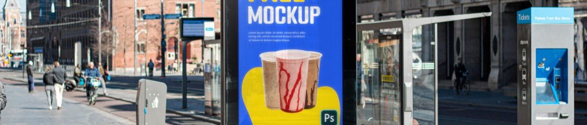 Touch Signboard Poster Mockup