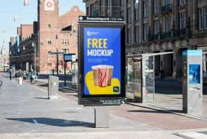 Touch Signboard Poster Mockup