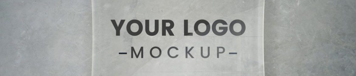 Transparent Glass Plate Sign Mockup Transparent Glass Plate Sign Mockup