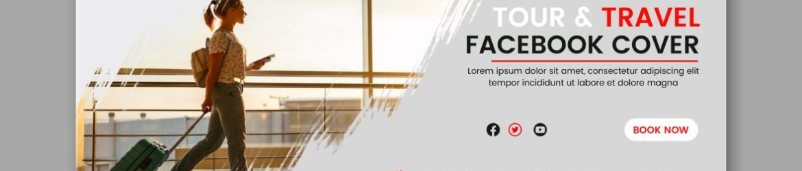 Travel Agency Simple Facebook Cover Design