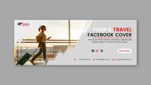 Travel Agency Simple Facebook Cover Design