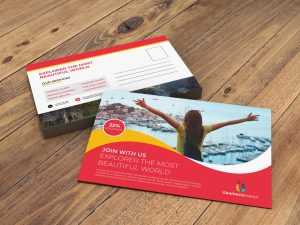 Travel Banner Postcard Template