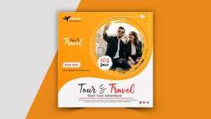 Travelling Instagram post template