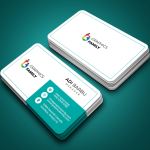 Turquoise Square Business Card Design Template - Download Grátis Turquoise Square Business Card Design Template