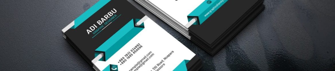 Vertical 3D Business Card Design