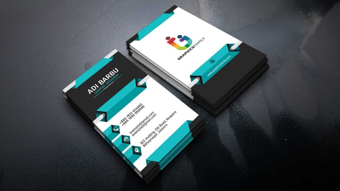 Vertical 3D Business Card Design