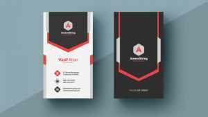 Vertical Corporate Business Card Template