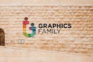 Vintage Bricks Wall Logo Mockup