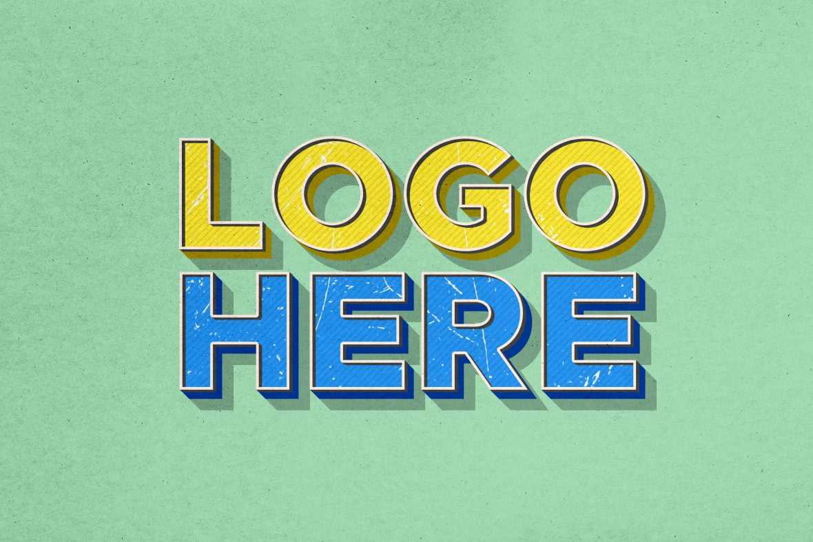 Vintage Effect Logo Mockup