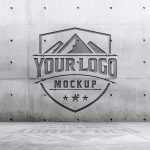 Vintage Wall Logo Mockup - Download Grátis Vintage Wall Logo Mockup