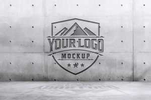 Vintage Wall Logo Mockup