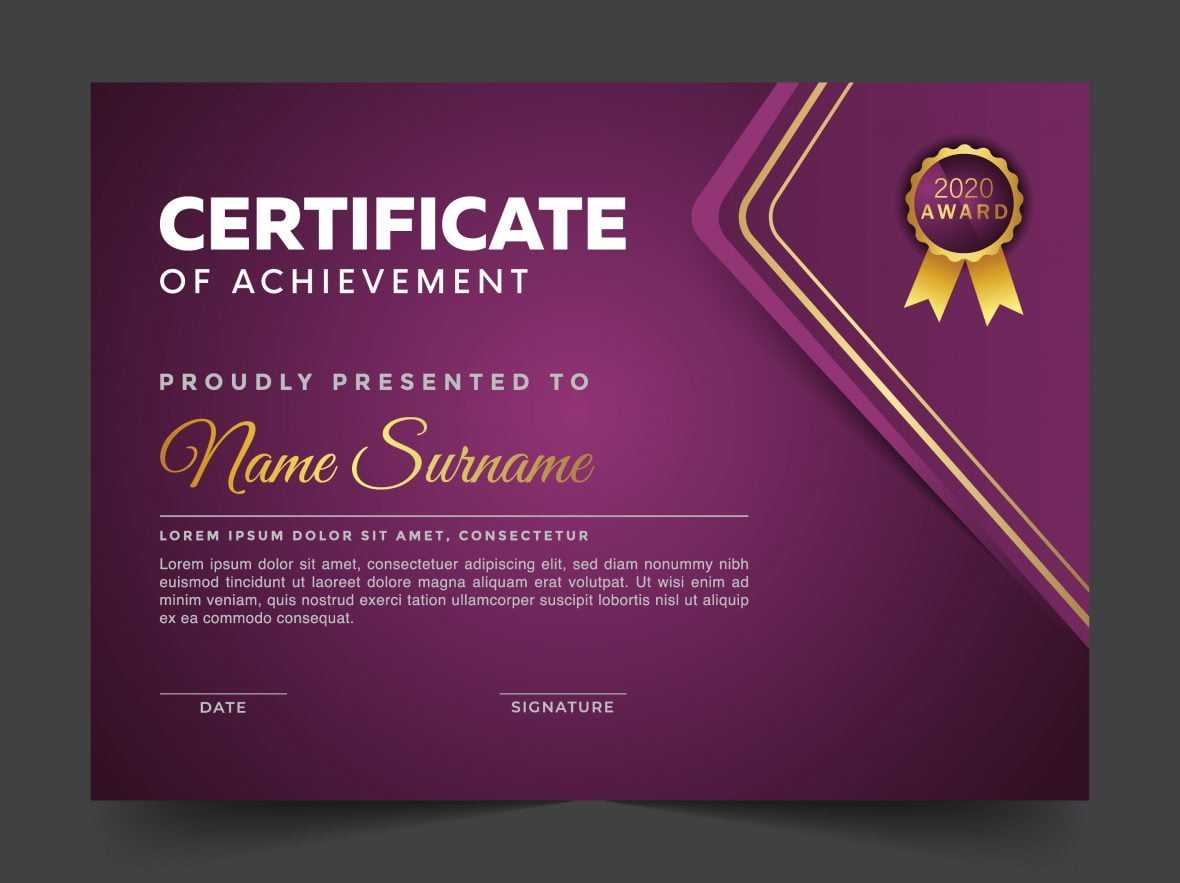 Violet Editable Certificate Template