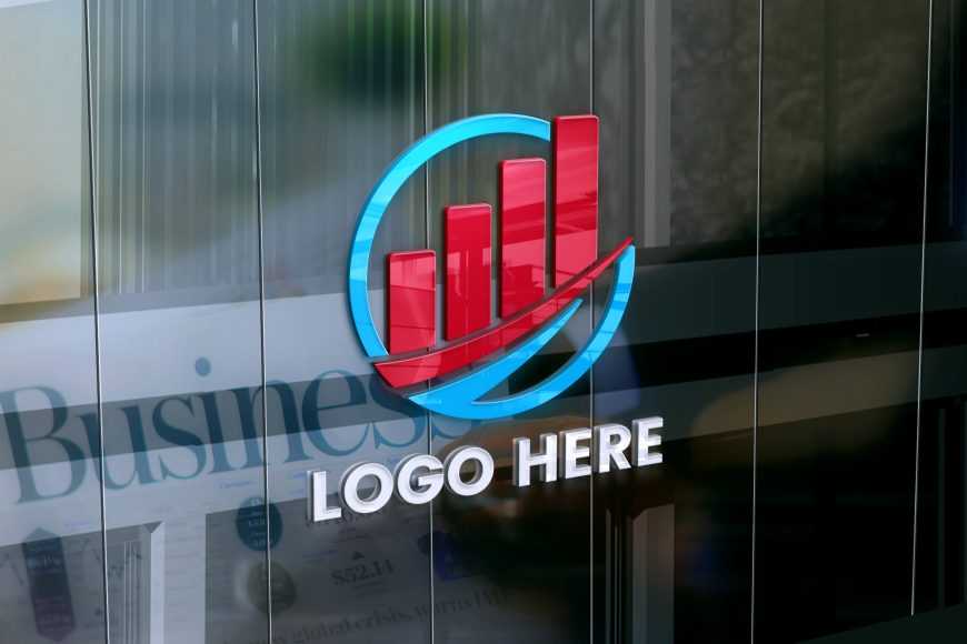 Wall Branding 3D Logo Mockup