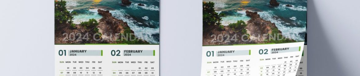 Wall Calendar Design 2024 Free PSD