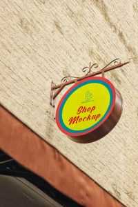 Wall signboard Design Mockup