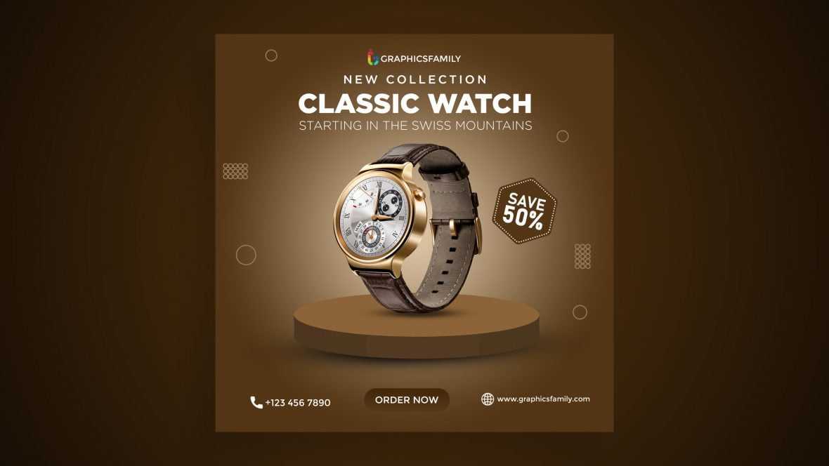 Watch Sale Social Media Advertising Post Design