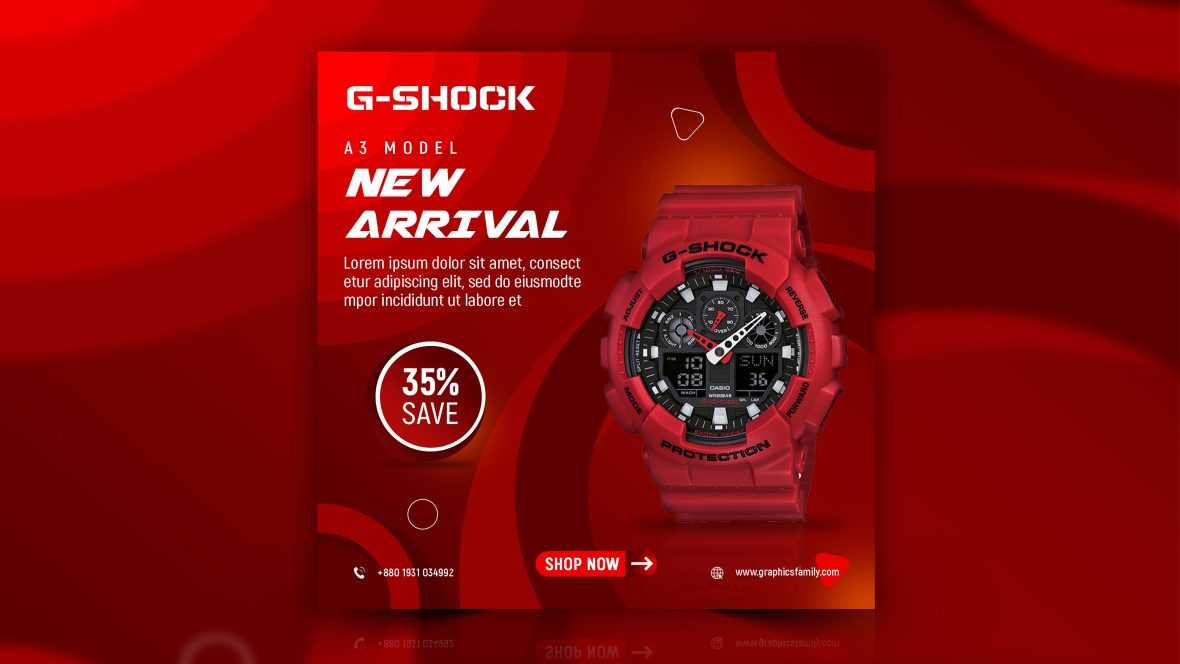 Watches Online Shop Instagram Post Design