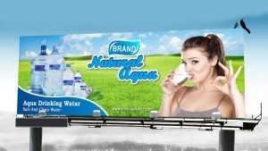 Water Billboard PSD Banner Design
