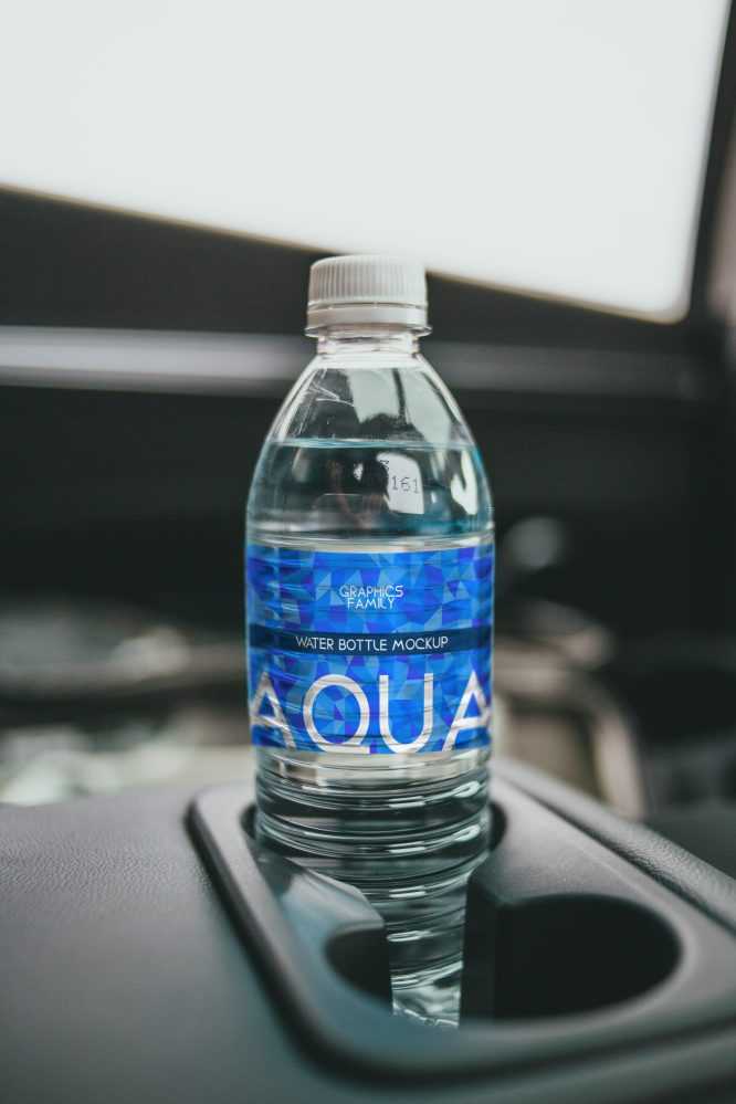 Water Bottle Label Mockup