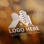 Water Drop Glass Logo Mockup