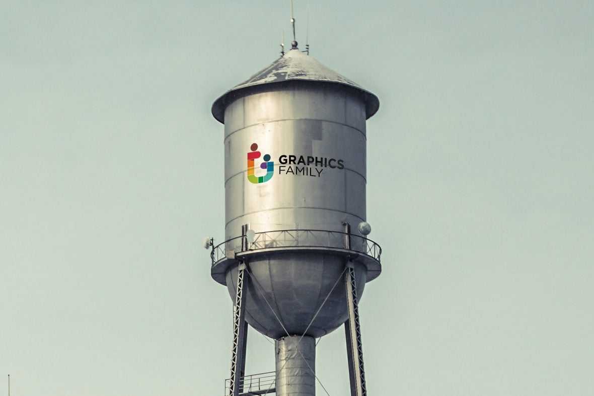 Water Tank Logo Mockup