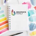 Watercolor Notebook Logo Mockup