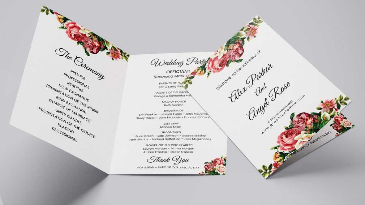 Wedding Program Bi Fold Template