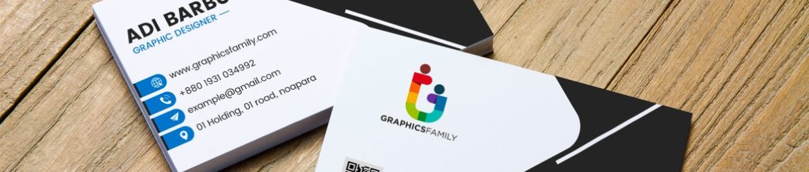 White, Black and Blue Business Card Template White, Black and Blue Business Card Template